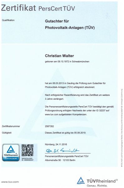 TUEV Rezertifizierung